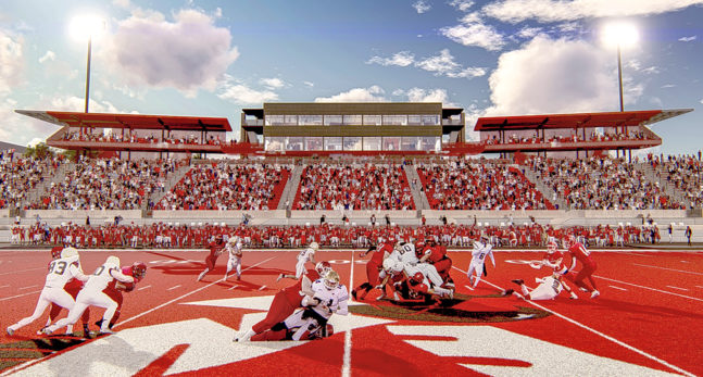 eastern washington football field red turf